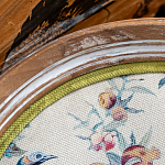 Барный стул из массива бука с изображением птиц и цветов  Beige Green Chinoiserie Garden Chair варинант исполнения - 3 | Loft Concept в Самаре