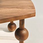 Обеденный стол деревянный с круглыми декоративными элементами на ножках Koko варинант исполнения - 2 | Loft Concept в Самаре