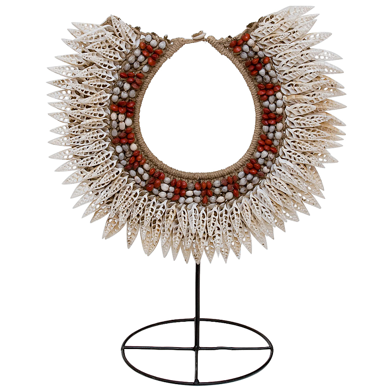 Этническое ожерелье из ракушек на подставке Ethnic Necklace Sharp Lacy Shells Белый Красный Бежевый Коричневый Этническое ожерелье из ракушек на подставке Ethnic Necklace Sharp Lacy Shells Белый Красный Бежевый Коричневый в Самаре | Loft Concept