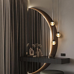 Подвесной светильник с рифлёным плафоном в форме шара Ripple Glow варинант исполнения - 5 | Loft Concept в Самаре