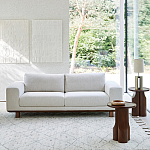 Приставной столик из массива дерева Walnut Triple варинант исполнения - 9 | Loft Concept в Самаре