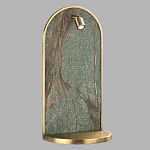 Настенный светильник зеленого цвета с бронзовой рамкой овальной формы с полкой Herbarium  варинант исполнения - 4 | Loft Concept в Самаре