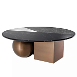 Дизайнерский журнальный стол с круглой столешницей на 3-х геометрических ножках Lehumod варинант исполнения - 5 | Loft Concept в Самаре