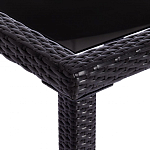 Обеденный комплект из искуственного ротанга Vintara черный варинант исполнения - 9 | Loft Concept в Самаре