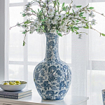 Ваза с классическим узором шинуазри синего цвета Blue & White Ornament  варинант исполнения - 4 | Loft Concept в Самаре