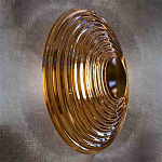 Бра с рельефным круглым плафоном янтарного цвета Savio Glass Disc Light варинант исполнения - 1 | Loft Concept в Самаре