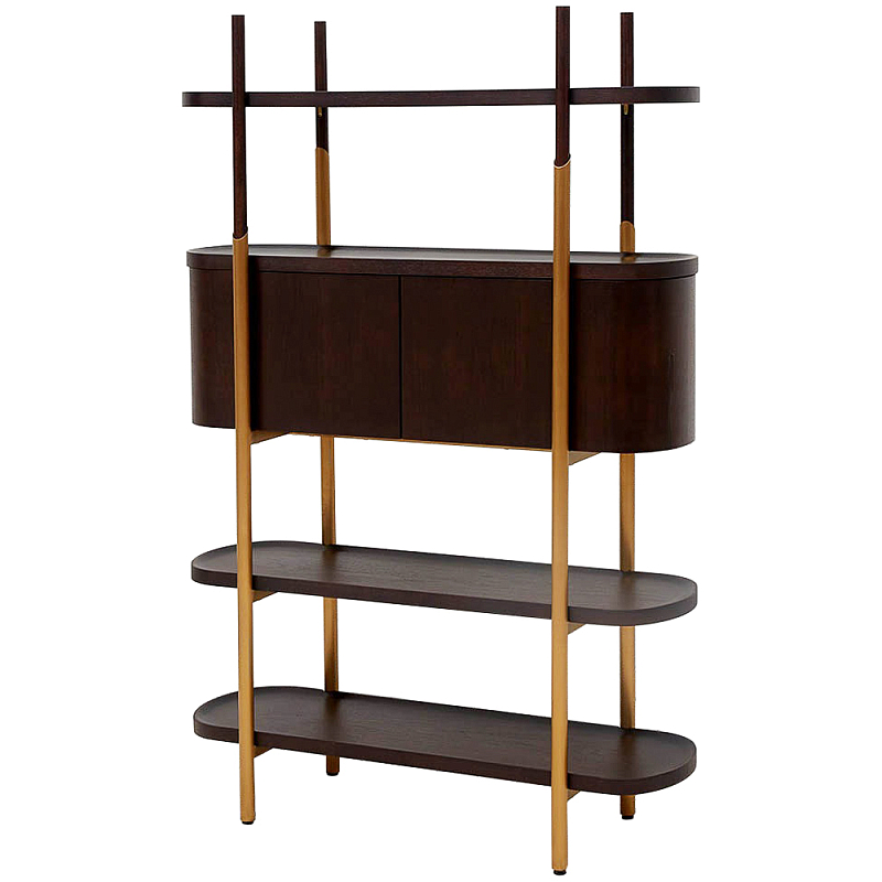 Стеллаж Odalis Brown Rack Коричневый Латунь Стеллаж Odalis Brown Rack Коричневый Латунь в Самаре | Loft Concept