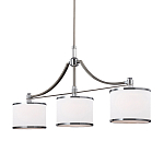 Люстра линейная с 3-мя белыми цилиндрическими плафонами Feiss варинант исполнения - 1 | Loft Concept в Самаре