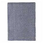 Плед из шерсти мериноса темно-синего цвета 130×180 см Indigo Waves варинант исполнения - 1 | Loft Concept в Самаре