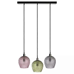 Подвесной светильник каскадный с 3-мя рельефными плафонами Cascade with Relief Lampshades варинант исполнения - 1 | Loft Concept в Самаре