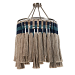 Люстра круглая плетеная с кисточками цвета серый дуб Boho Tassel Chandelier варинант исполнения - 2 | Loft Concept в Самаре