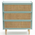 Комод с 3-мя ящиками из ротанга Blais Turquoise Wicker Furniture варинант исполнения - 3 | Loft Concept в Самаре