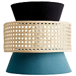 Бра с плетеным декором из ротанга Bonnie Wicker Blue Wall Lamp варинант исполнения - 1 | Loft Concept в Самаре
