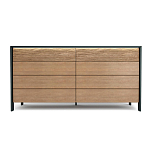 Комод 8 ящиков с подсветкой на рельефном фасаде Warm Industrial варинант исполнения - 4 | Loft Concept в Самаре