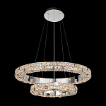 Люстра из 2-х колец с мозаичным хрустальным оформлением Sparks of Crystal варинант исполнения - 3 | Loft Concept в Самаре