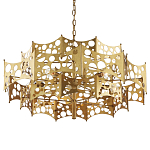 Люстра фигурная золотого цвета Corrugated Panels варинант исполнения - 1 | Loft Concept в Самаре