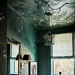 Обои ручная роспись Silk Tree Blossom on Sung Green Williamsburg варинант исполнения - 2 | Loft Concept в Самаре