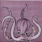 Плитка с узором Осьминог велосипедист варинант исполнения - 3 | Loft Concept в Самаре