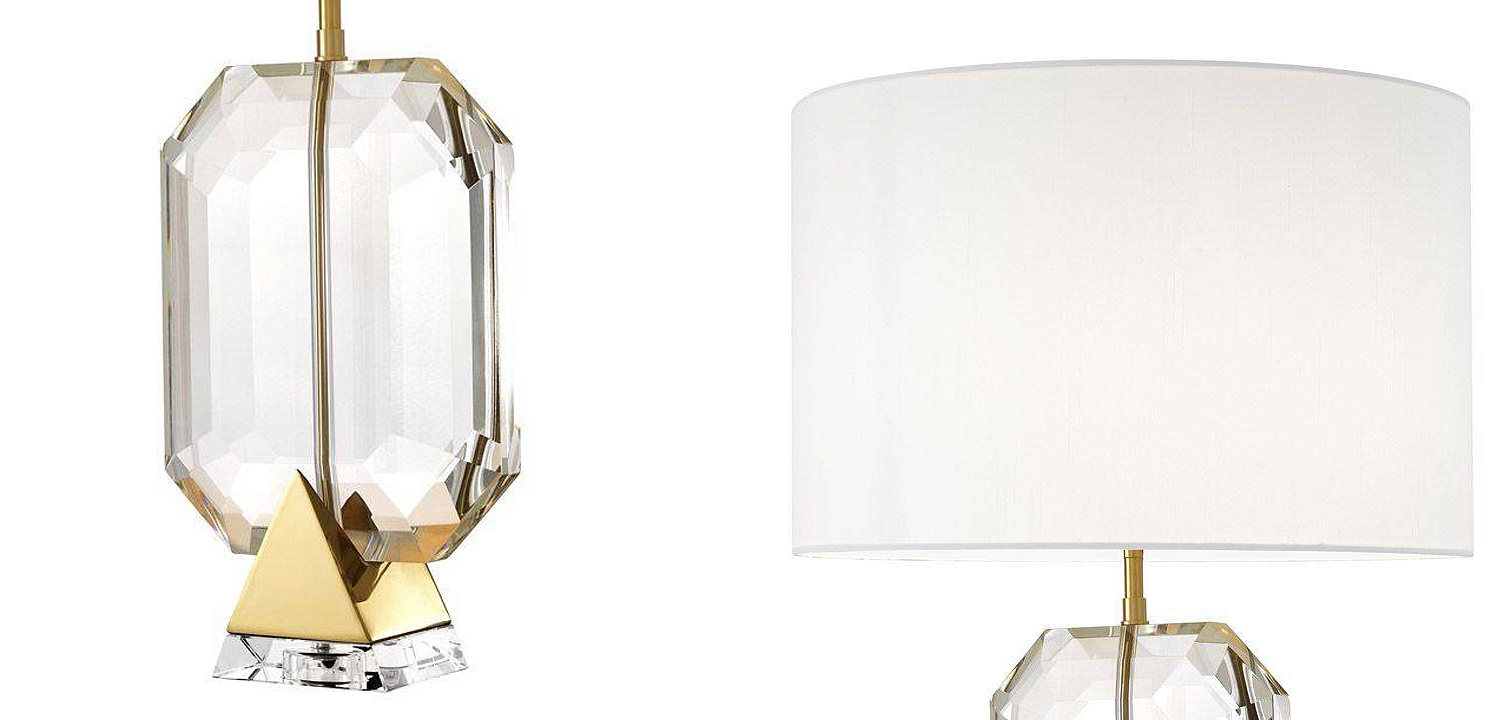 Настольная лампа Eichholtz Table Lamp Emerald Gold & white Настольная лампа Eichholtz Table Lamp Emerald Gold & white - Loft-Concept в Самаре
