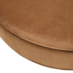 Кушетка круглая с обивкой из велюра коричневая Milky Brown Chair варинант исполнения - 7 | Loft Concept в Самаре