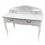 Стол-бюро белого цвета из массива бука с 4-мя ящиками White Provence варинант исполнения - 3 | Loft Concept в Самаре