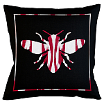 Подушка декоративная пчела с красным узором Ikat Pattern варинант исполнения - 1 | Loft Concept в Самаре