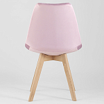 Стул с мягким велюровым сиденьем Arvika Pink варинант исполнения - 4 | Loft Concept в Самаре