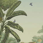 Обои ручная роспись River Scenes of Bengal Verdoyant варинант исполнения - 2 | Loft Concept в Самаре