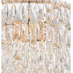 Люстра круглая с хрустальными подвесками на золотистом каркасе Roul Crystal Light варинант исполнения - 2 | Loft Concept в Самаре
