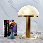 Настольная лампа c абажуром в форме купола из натурального камня  Heavenly Harmony варинант исполнения - 2 | Loft Concept в Самаре