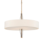 Люстра круглая с белым тканевым абажуром  White Light Diffuser варинант исполнения - 3 | Loft Concept в Самаре