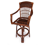 Барный стул из ротанга Eloise коричневый варинант исполнения - 5 | Loft Concept в Самаре