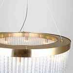 Люстра подвесная со стеклянными подвесками в виде перекрученных трубочек Nembus варинант исполнения - 3 | Loft Concept в Самаре