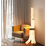 Торшер геометрический с тремя мраморными плафонами Marble Tripod варинант исполнения - 5 | Loft Concept в Самаре