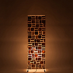 Торшер из перламутра на металлическом каркасе Indonesian Tower 2 варинант исполнения - 3 | Loft Concept в Самаре