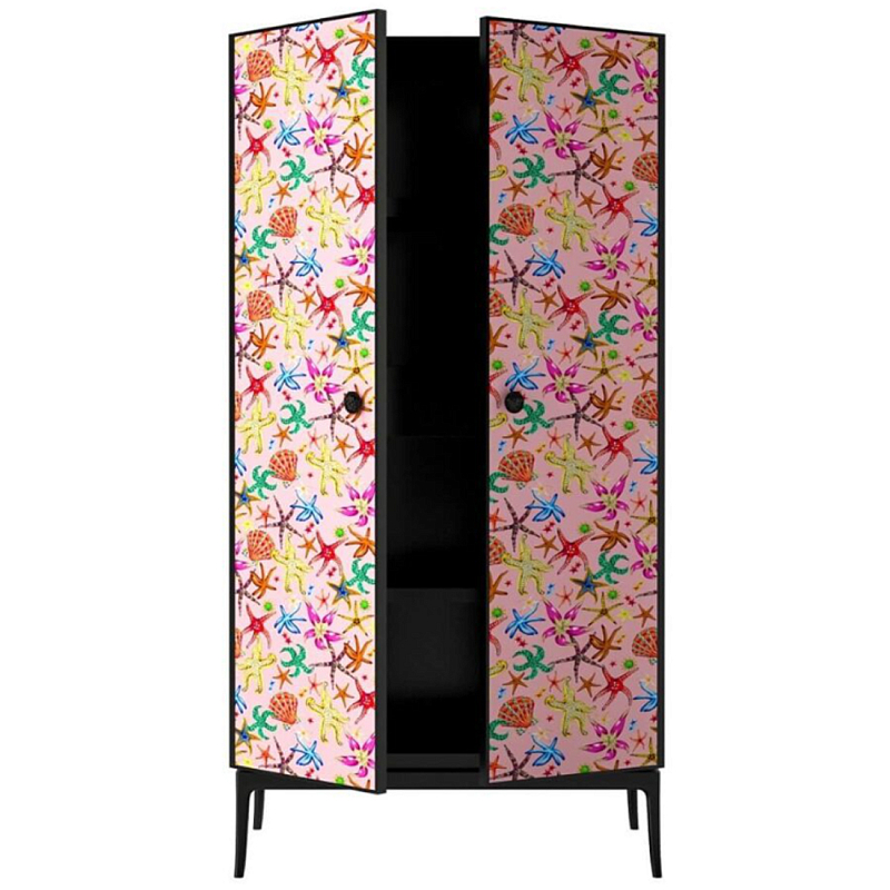 Stiletto Cabinet Pink nautical print Розовый Черный матовый в Самаре | Loft Concept 
