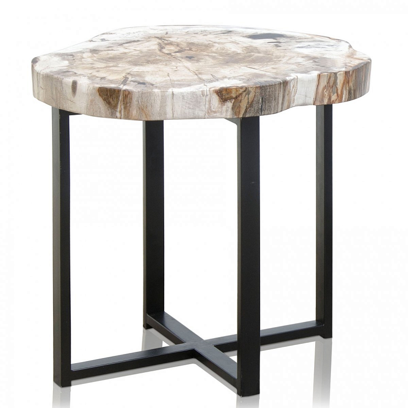 PETRIFIED WOOD COFFEETABLE S Окаменелое дерево Черный в Самаре | Loft Concept 