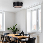 Потолочный светильник круглый черного цвета Modern Simple Ceiling Light варинант исполнения - 3 | Loft Concept в Самаре