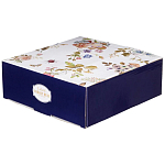 Ваза фарфоровая круглая на ножке с рисунком цветов Garden Whisper Porcelain Set  варинант исполнения - 2 | Loft Concept в Самаре