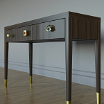 Дизайнерский Письменный стол Elsa Dreams Walnut с тремя ящиками варинант исполнения - 2 | Loft Concept в Самаре