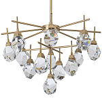 Люстра с хрустальными плафонами Esme Crystal Brass Chandelier варинант исполнения - 1 | Loft Concept в Самаре