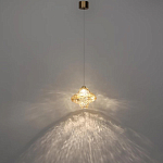 Подвесной светильник с плафоном из фактурного светло-янтарного стекла Light Ensemble варинант исполнения - 4 | Loft Concept в Самаре