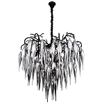 Люстра со стеклянными подвесками дымчатого цвета Ambre Glass Chandelier 80 варинант исполнения - 3 | Loft Concept в Самаре