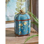 Ваза голубая с крышкой и цветочным узором Genuine Chinese Classics варинант исполнения - 2 | Loft Concept в Самаре