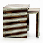 Комплект приставных столиков Stripes Set of tables Beige варинант исполнения - 1 | Loft Concept в Самаре