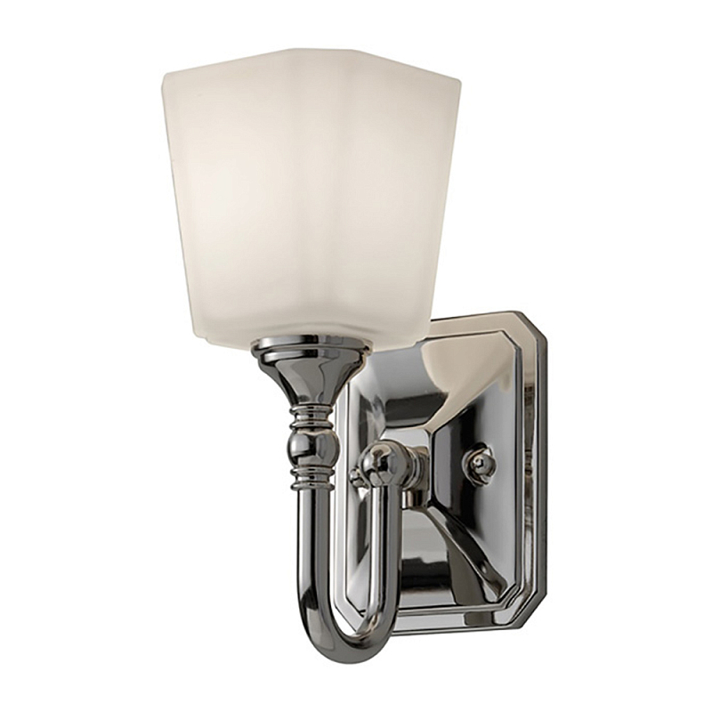 Бра для ванных комнат с белым матовым плафоном квадратной формы на основании цвета хром Feiss Хром Белый в Самаре | Loft Concept 