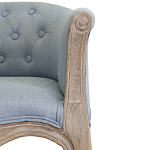 Кресло низкое в стиле прованс Louis French Armchair light blue flax варинант исполнения - 4 | Loft Concept в Самаре