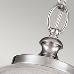 Подвесной светильник с прозрачным стеклянным плафоном в форме шара в современном стиле на цепи Feiss варинант исполнения - 4 | Loft Concept в Самаре