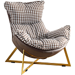 Кресло с принтом "гусиная лапка" PIED DE POULE Armchair варинант исполнения - 1 | Loft Concept в Самаре