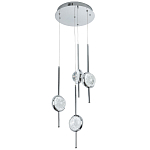 Люстра с 4-мя плафонами из хрустального шара Crystal Bubbles Chrome Hanging Lamp варинант исполнения - 1 | Loft Concept в Самаре